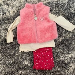 12 mo pink floral outfit